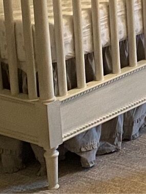 Restoration Hardware Gray Ruffled Bed Skirt